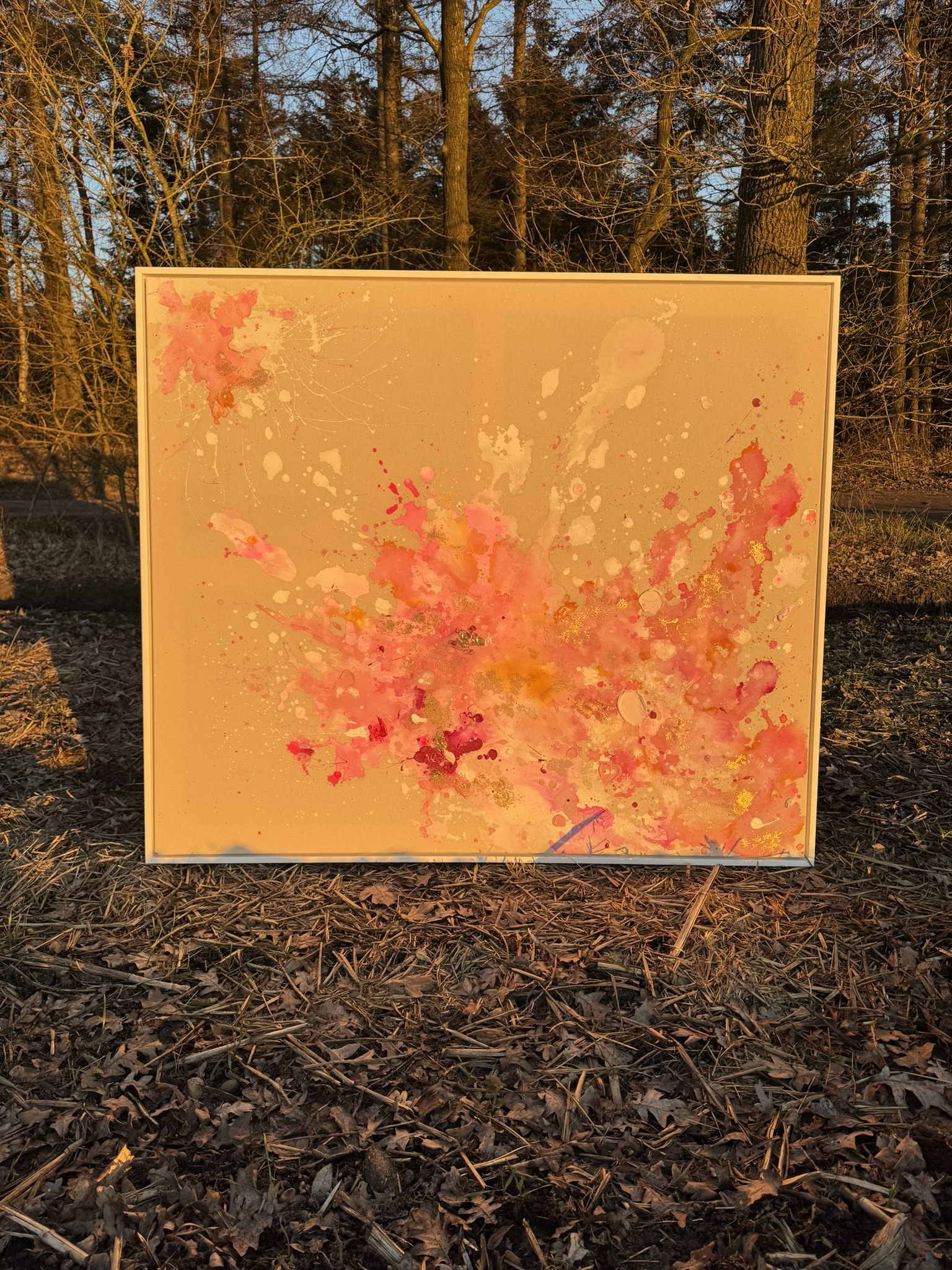 Pure, 2025, Acryl und Gold auf roher Baumwollleinwand, Ansicht 17